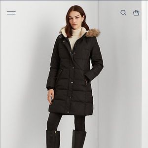 Ralph Lauren Faux-Fur-Trim Down Coat

$340
 Black size xs EUC !!!
